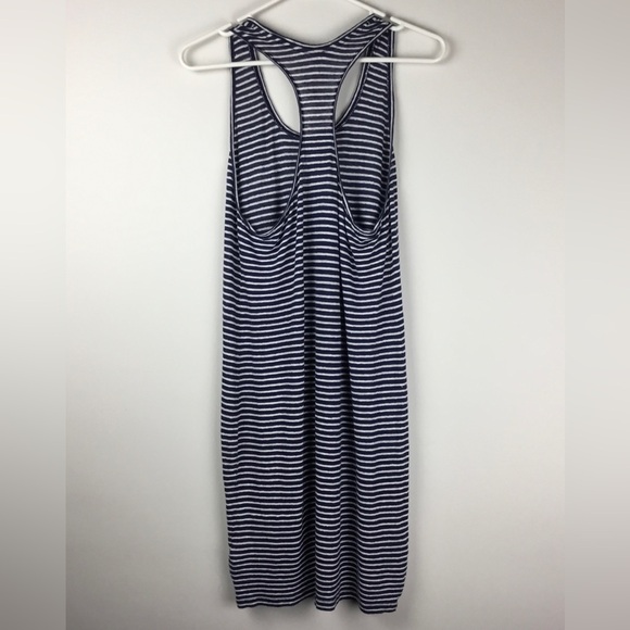 Everlane Navy & White Striped 100% Linen Tank Dress Size Small Relaxed Fit - Picture 5 of 7
